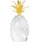 Clear & Gold Crystal Faceted Pineapple Sculpture Set